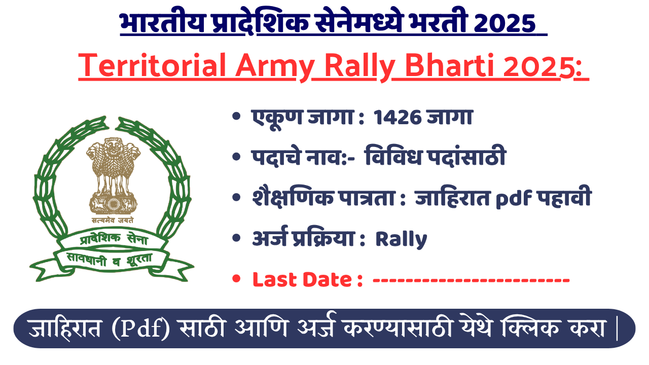 Territorial Army Rally Bharti 2025
